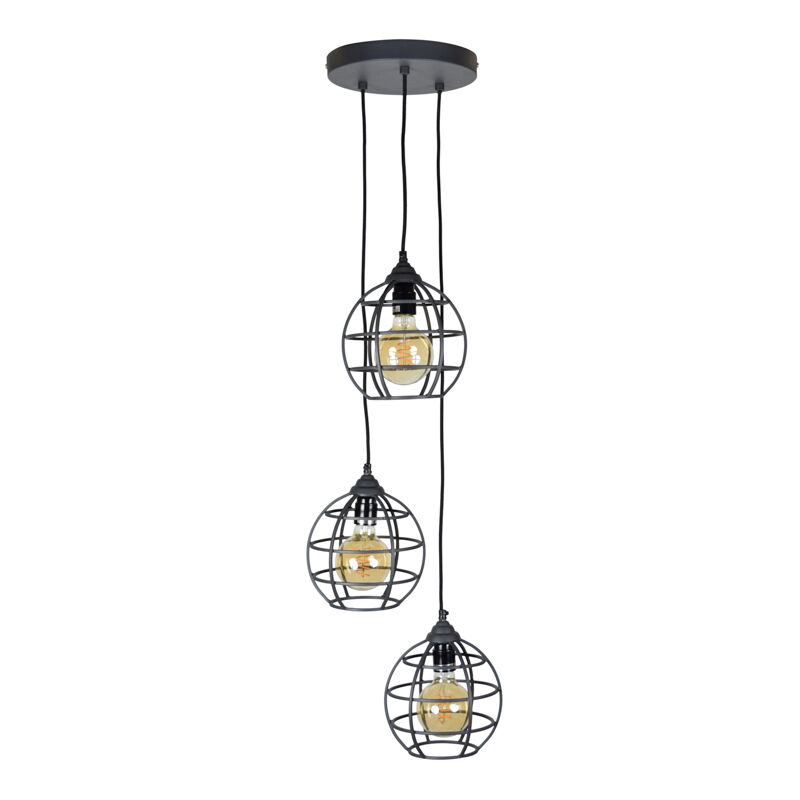 Industrialna lampa wisząca czarna, Roland