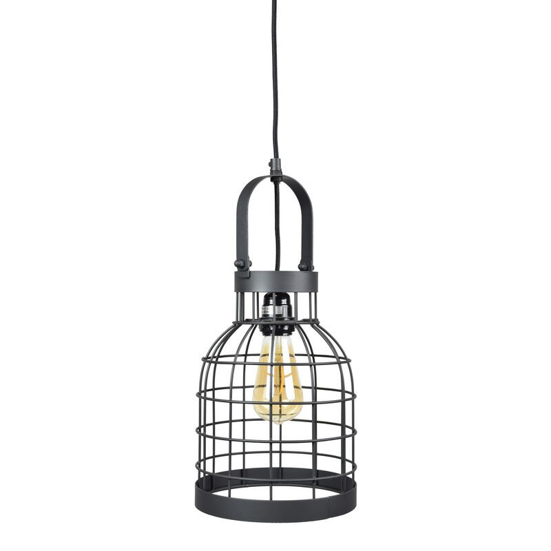 Industrialna lampa wisząca nad stół do jadalni czarna, Faber