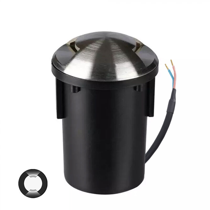 Nowoczesna lampa najazdowa srebrna, Marcus, IP67