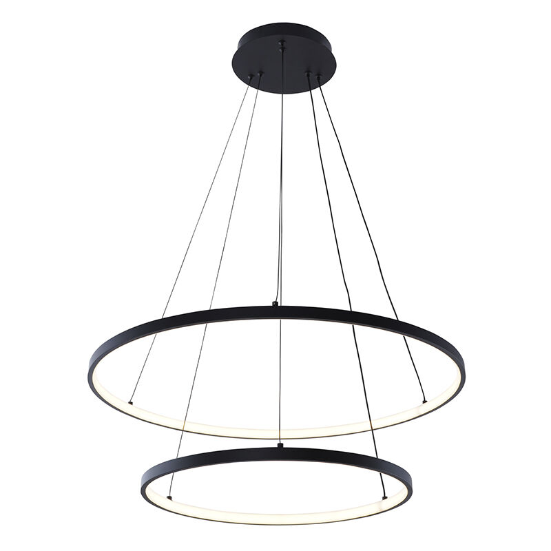 Design lampa wisząca czarna, Kubra, 50W, regulowana ciepła do zimnej bieli LED