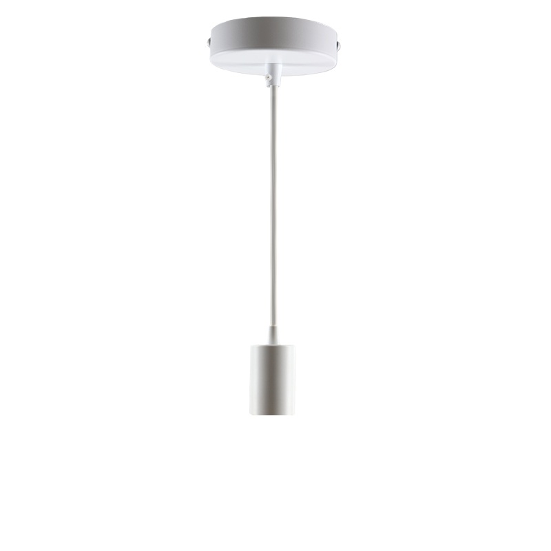 Aluminiowa lampa wisząca bez abażur biała, Rika
