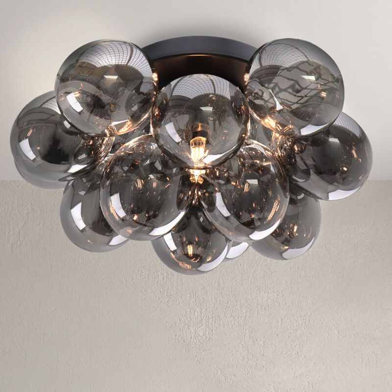 Metalowa lampa sufitowa szara, Cyril