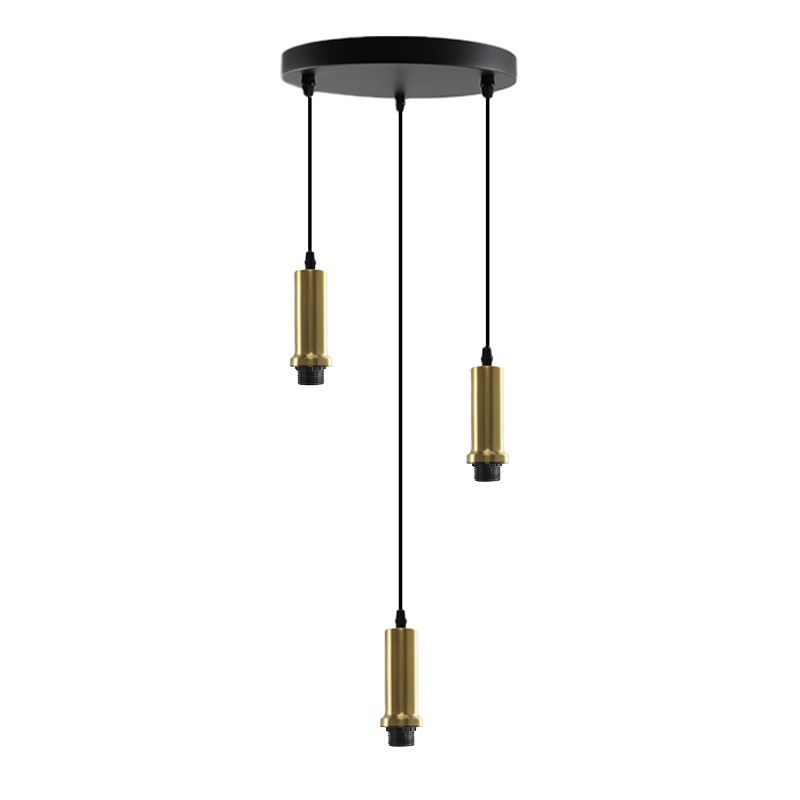 Aluminiowa lampa wisząca bez abażur złota, Rika