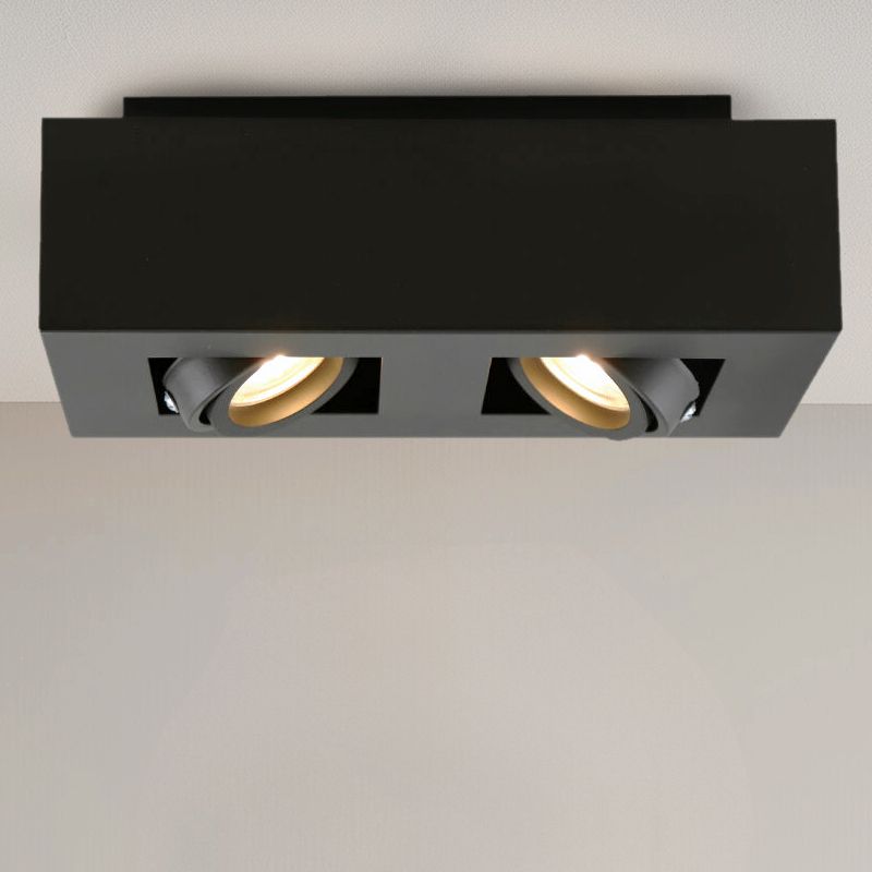 Nowoczesna oprawa natynkowa czarna, Akira