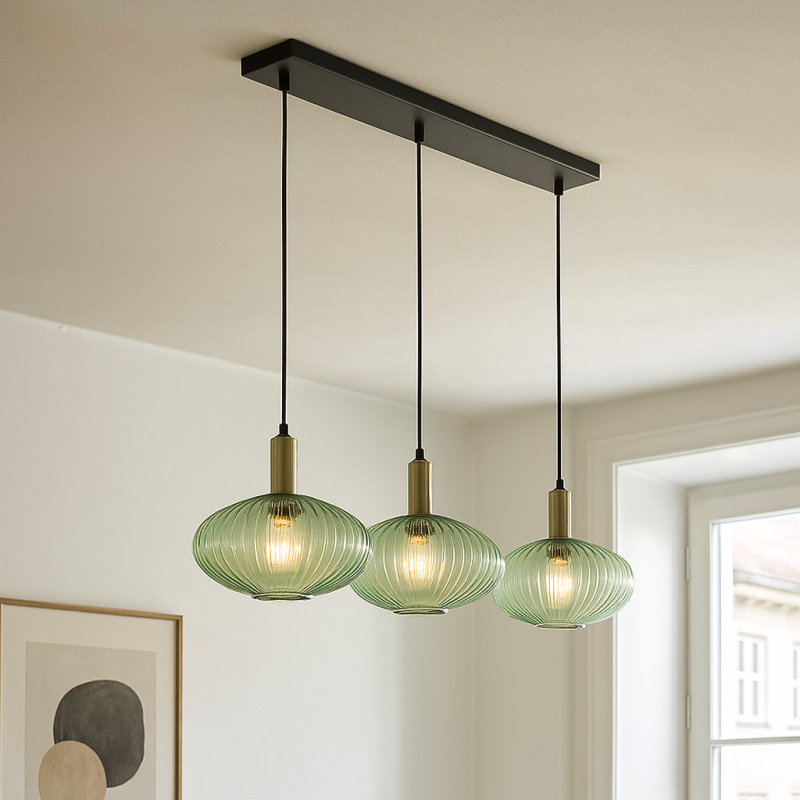 Retro lampa wiszaca zielona, Charlois