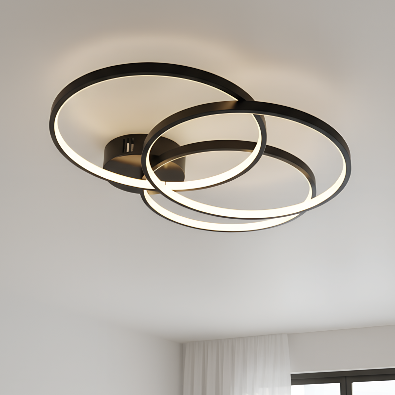 Design plafon sufitowy czarny, Giorgio, 42W, 3000K LED