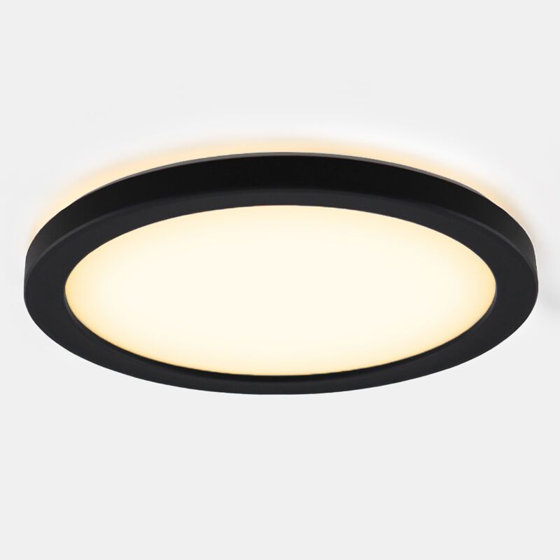 Plastikowa lampa łazienkowa sufitowa czarna, Shivani, 8W, 3000K LED, IP44