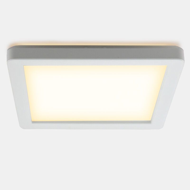 Plastikowa lampa łazienkowa sufitowa biała, Shivani, 15W, 3000K LED, IP44 Plastikowa lampa łazienkowa sufitowa biała, Shivani, 15W, 3000K LED, IP44