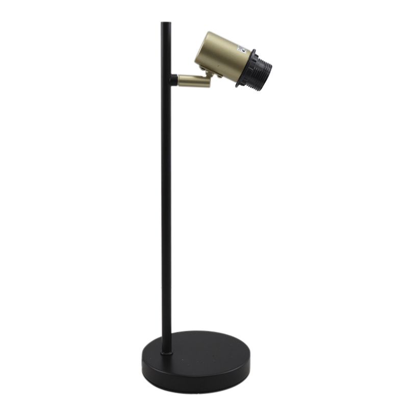 Aluminiowa lampa stołowa bez abażur czarna, Rika