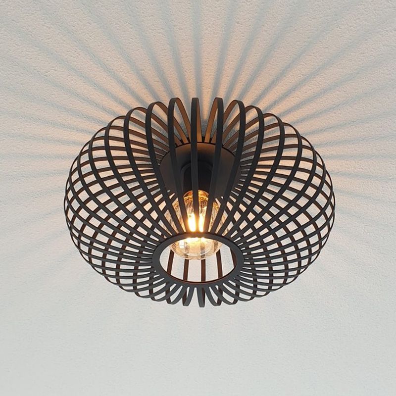 Industrialny plafon sufitowy czarny, Lieve