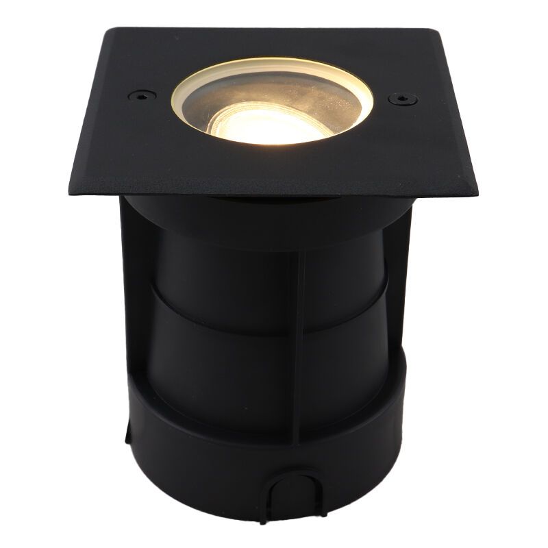 Aluminiowa lampa najazdowa czarna, Catamarca, IP65, obrotowa wiązka światła Aluminiowa lampa najazdowa czarna, Catamarca, IP65, obrotowa wiązka światła