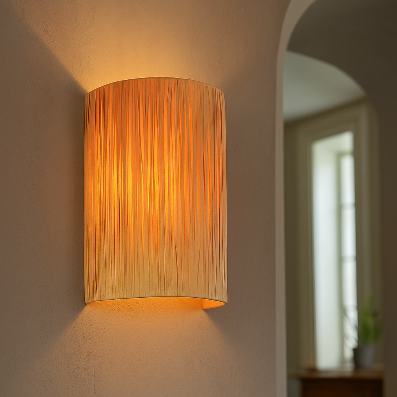 Papierowy kinkiet brązowy, Daisy, z przełącznik