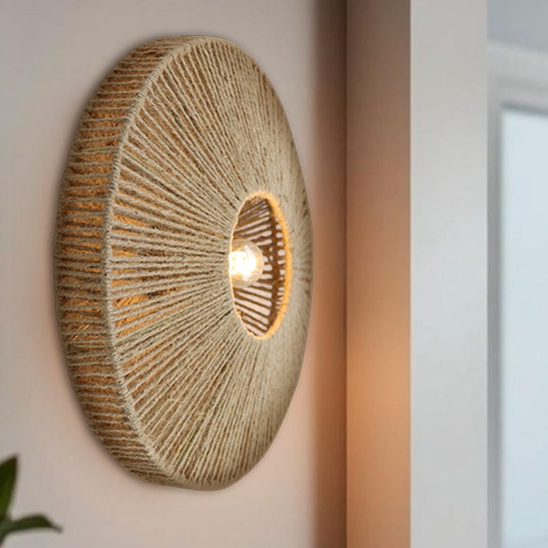 Rustykalny kinkiet brązowy, Sanny, z przełącznik Rustykalny kinkiet brązowy, Sanny, z przełącznik