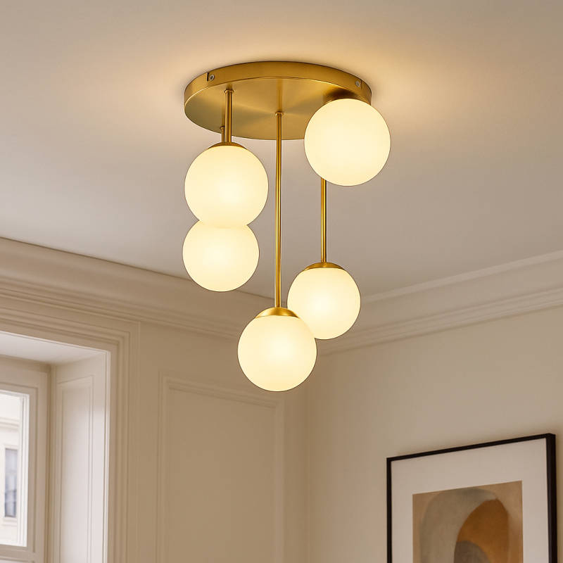 Design lampa sufitowa mosiądz, Stacy