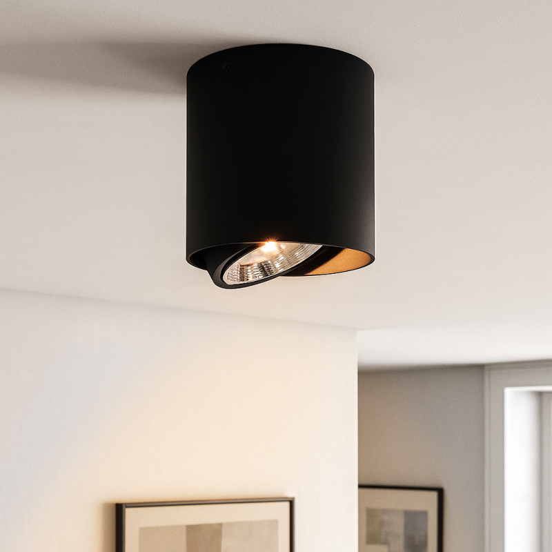 Nowoczesna oprawa natynkowa czarna, Mario Nowoczesna oprawa natynkowa czarna, Mario