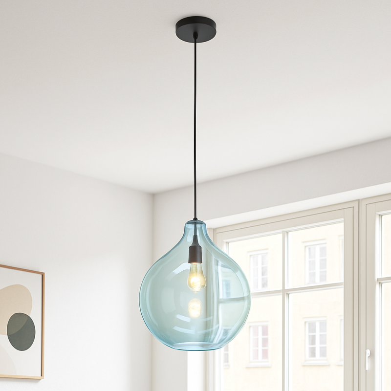 Design lampa wisząca niebieska, Cees