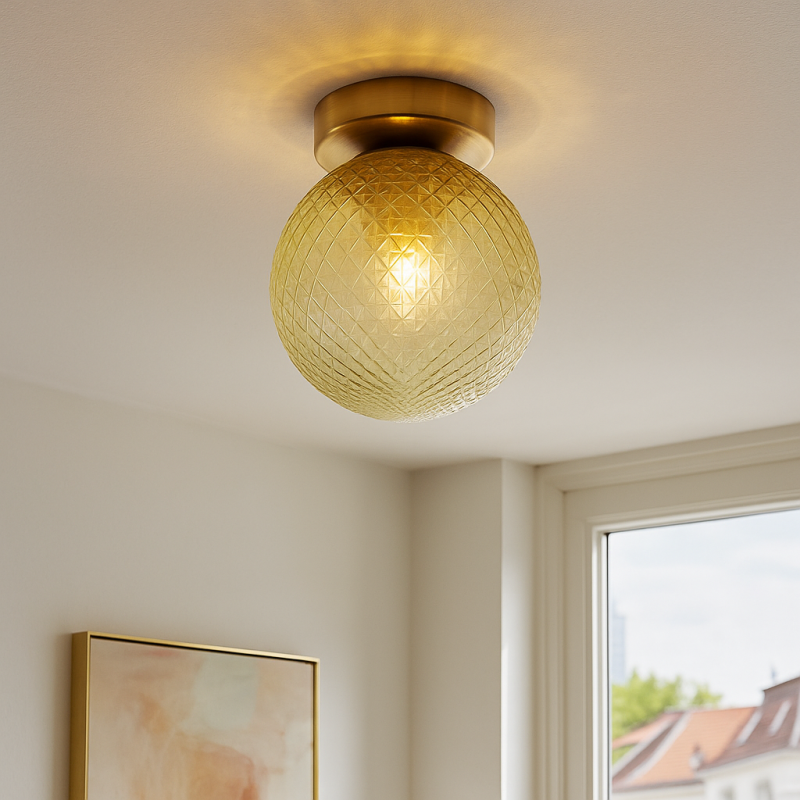 Retro lampa sufitowa zielona, Johnson Retro lampa sufitowa zielona, Johnson