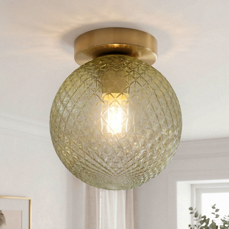 Retro lampa sufitowa zielona, Johnson Retro lampa sufitowa zielona, Johnson