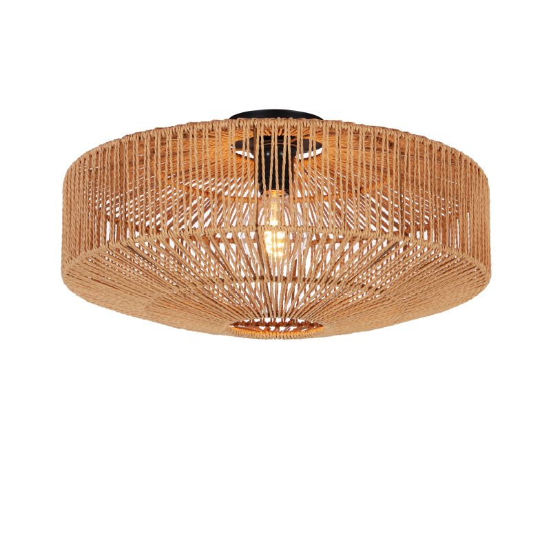 Rustykalna lampa sufitowa brązowa, Pippa