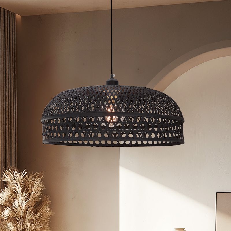 Bambusowa lampa wisząca czarna, Jennifer Bambusowa lampa wisząca czarna, Jennifer