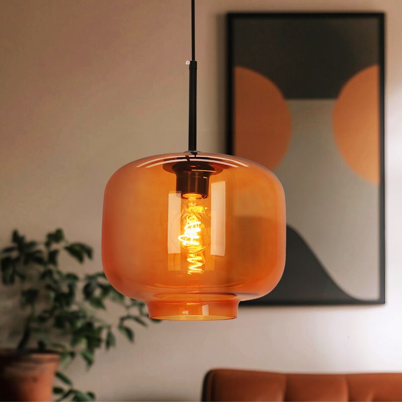Retro lampa wisząca brązowa, Anniek Retro lampa wisząca brązowa, Anniek