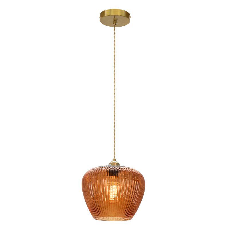 Retro lampa wisząca brązowa, Rhode Retro lampa wisząca brązowa, Rhode