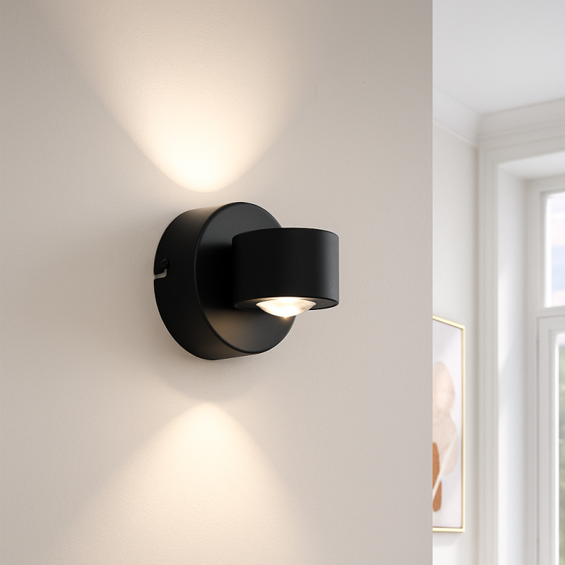 Nowoczesny kinkiet up down czarny, Izzet, 6W, 3000K LED Nowoczesny kinkiet up down czarny, Izzet, 6W, 3000K LED