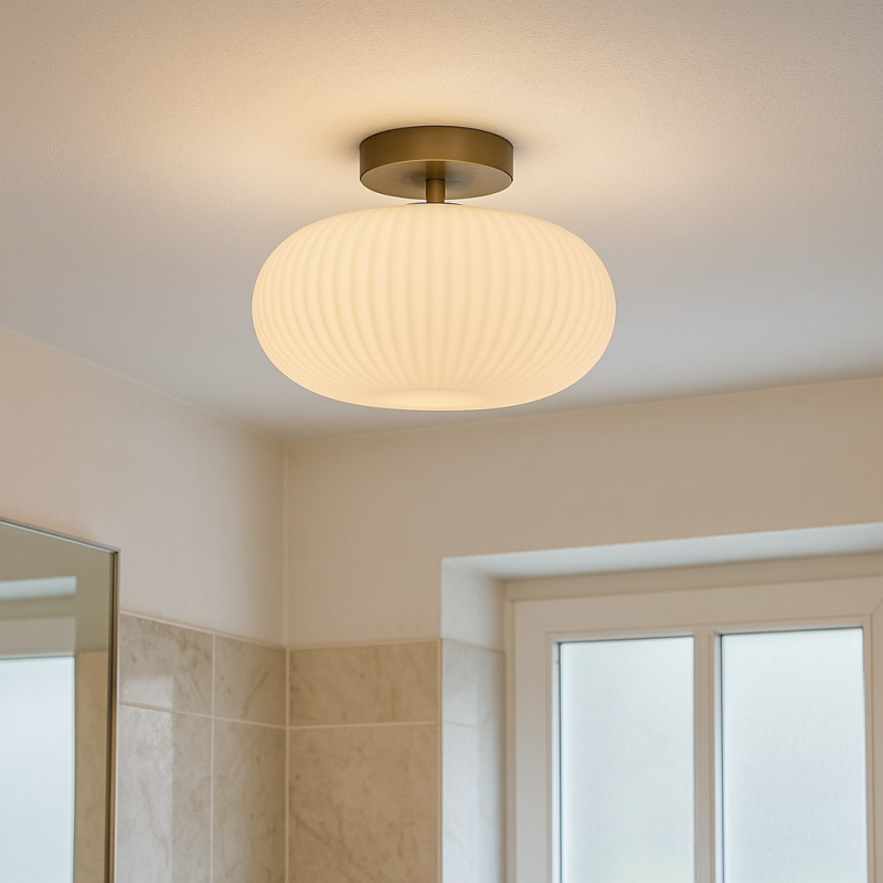 Design lampa łazienkowa sufitowa biała, Elliot, IP44 Design lampa łazienkowa sufitowa biała, Elliot, IP44