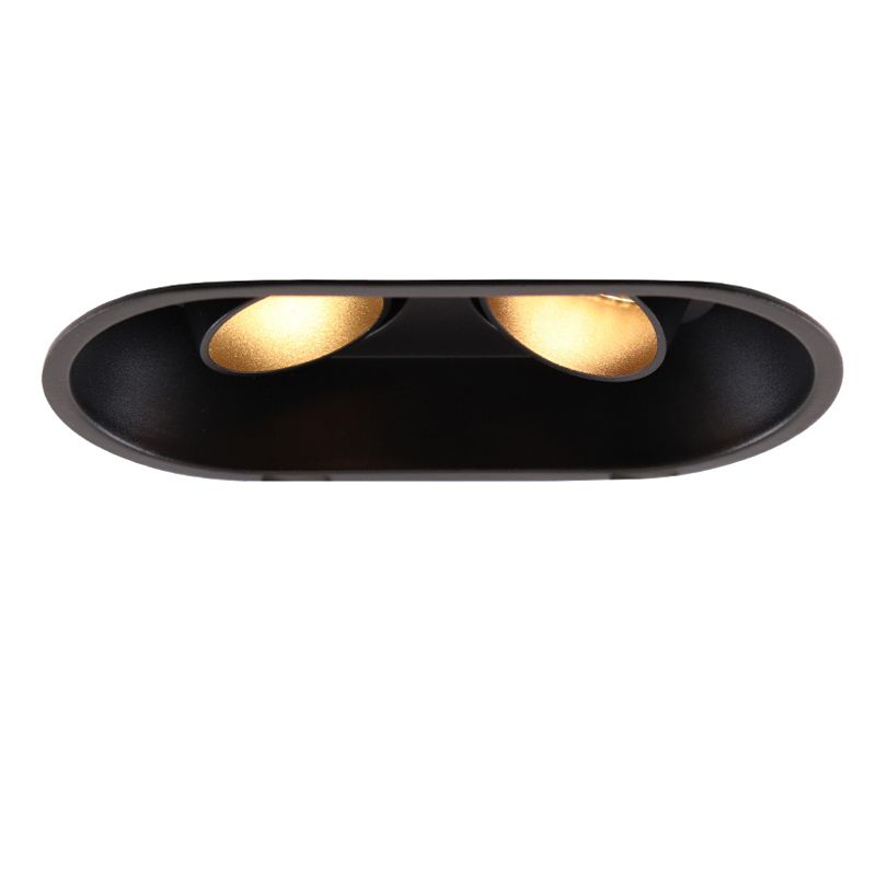 Nowoczesna oprawa sufitowa wpuszczana czarna, Timothy