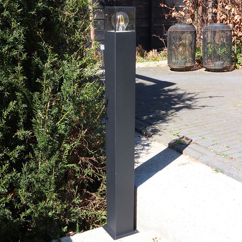 Nowoczesna lampa zewnętrzna czarna, Sanel, IP44