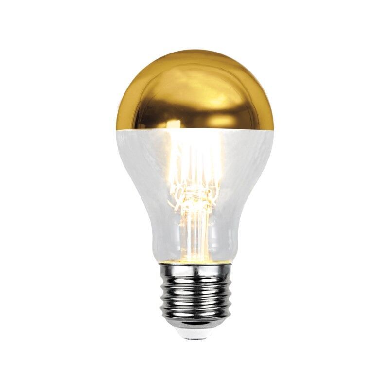 Żarówka lustrzana E27 ściemnialna Malik, złoto, A60, 4,8W, 2700K, IP44