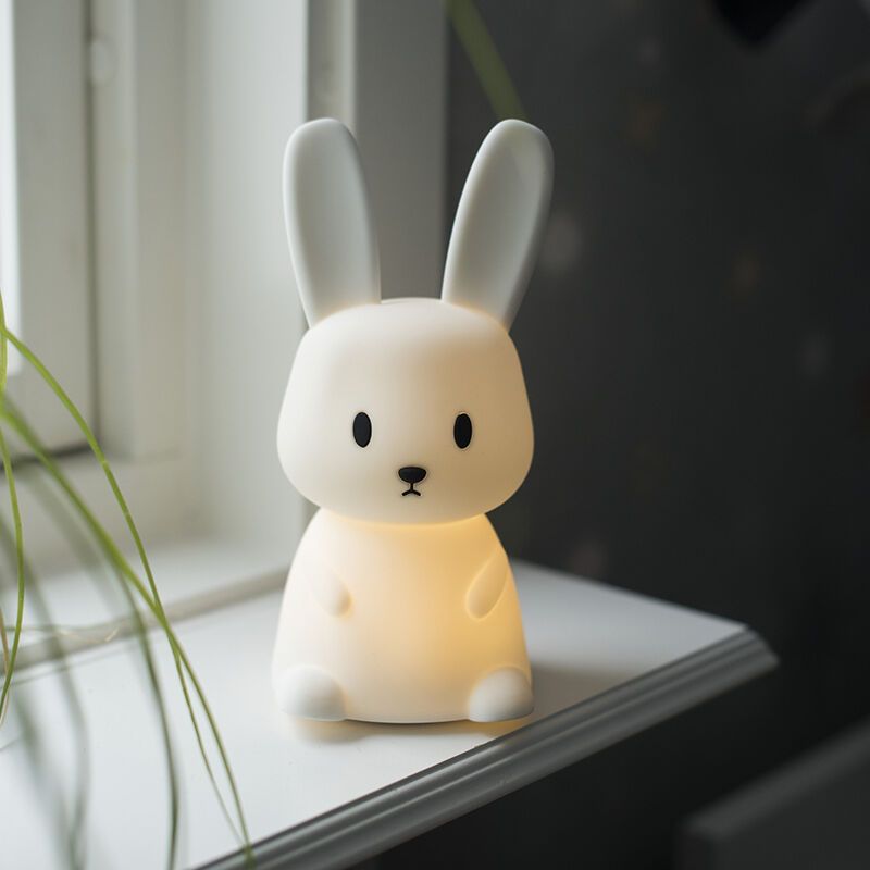 Plastikowa lampka nocna dla dzieci biała, Bunny, 0,5W, RGBW LED, z przełącznik Plastikowa lampka nocna dla dzieci biała, Bunny, 0,5W, RGBW LED, z przełącznik