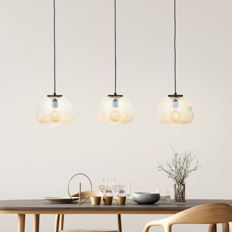 Retro lampa wisząca bursztynowa, Neha Retro lampa wisząca bursztynowa, Neha