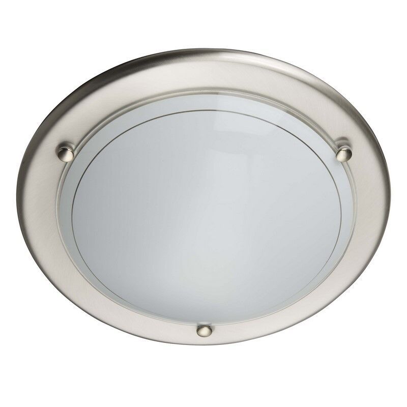 Szklana lampa sufitowa chromowana, Angely