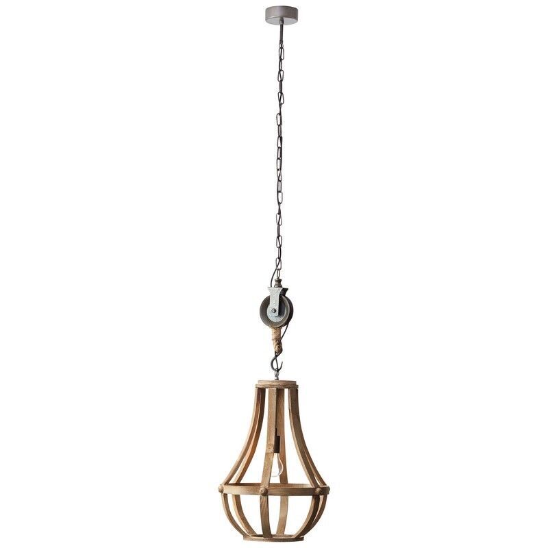 Drewniana lampa wisząca brązowa, Afnane Drewniana lampa wisząca brązowa, Afnane