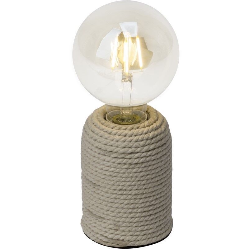 Betonowa lampa stołowa brązowa, Adelynn, z przełącznik