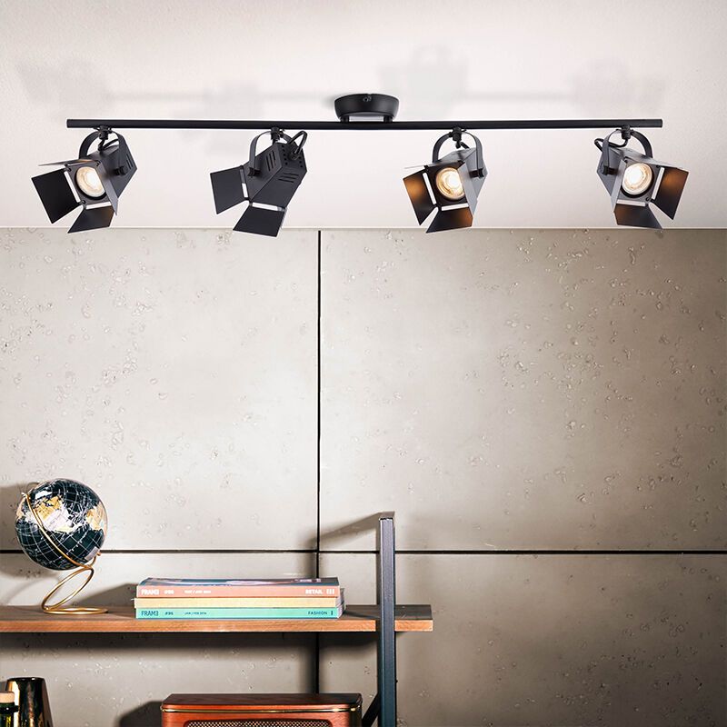 Industrialny spot sufitowy czarny, Jowenna, 5W, 3000K LED