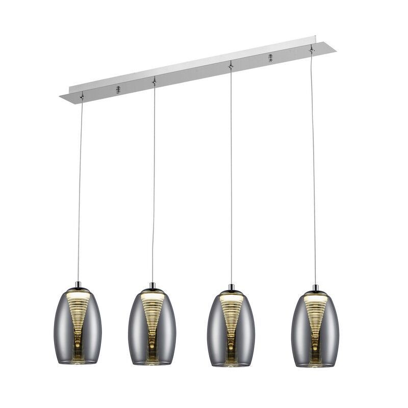 Nowoczesna lampa wisząca chromowana, Aliyah, 5W, 3000K LED