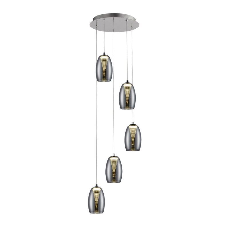 Nowoczesna lampa wisząca nad stół do jadalni chromowana, Aliyah, 5W, 3000K LED