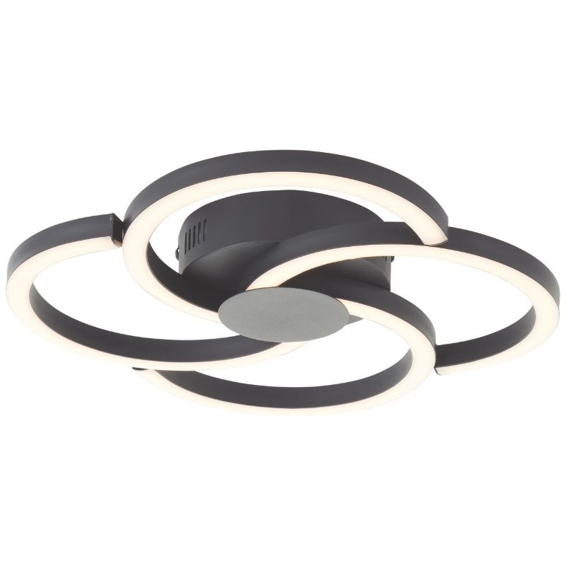 Design lampa sufitowa czarna, Somia, 22W, 3000K LED