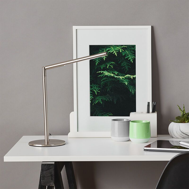 Design lampa biurkowa chromowana, Krisje, 6W, 6400K LED, z przełącznik