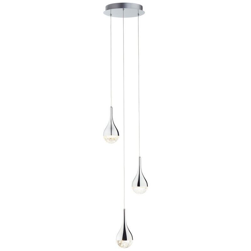 Klasyczna lampa wisząca chromowana, Emma, 5W, 3000K LED