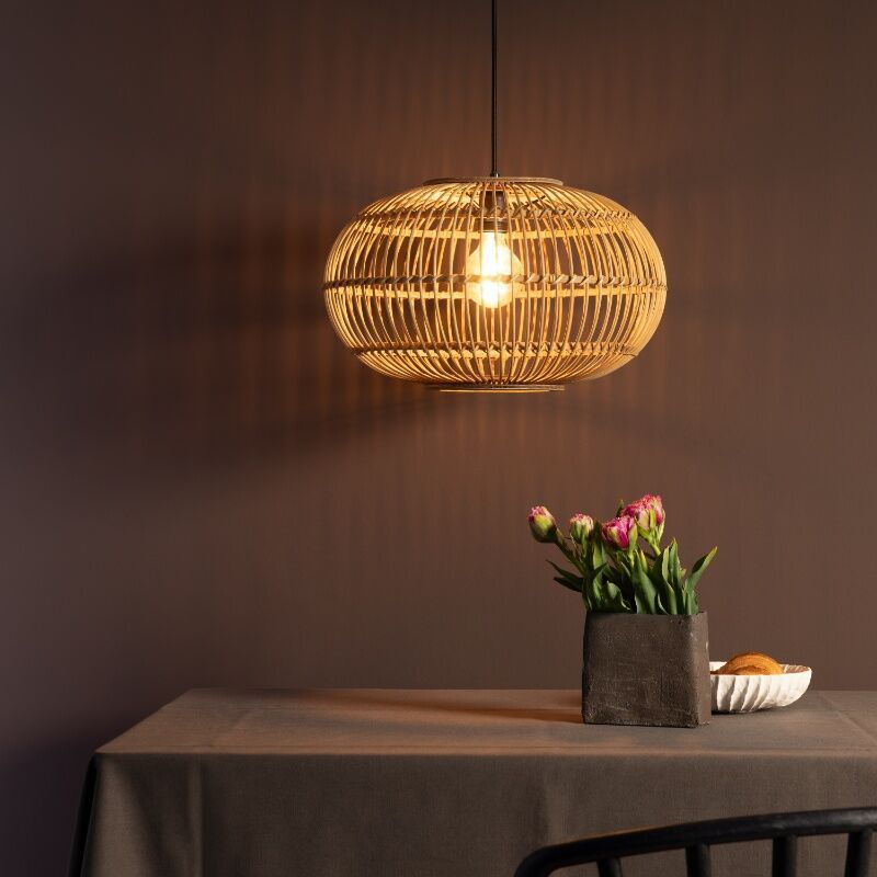 Rattanowa lampa wisząca brązowa, Sevim Rattanowa lampa wisząca brązowa, Sevim