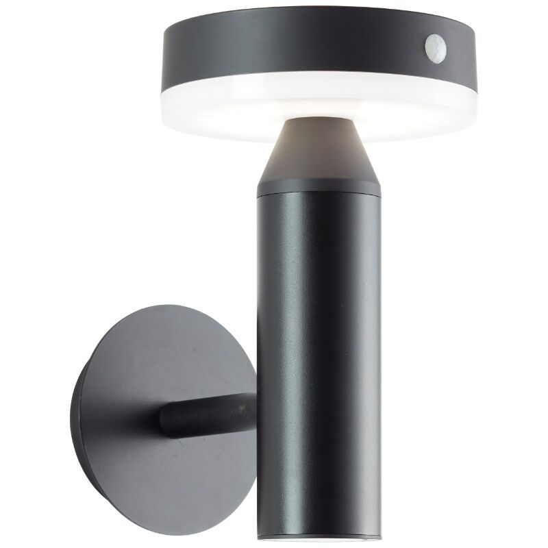 Metalowy kinkiet solarny zewnętrzny czarny, Kubilay, 3W, 4000K LED, IP44 Metalowy kinkiet solarny zewnętrzny czarny, Kubilay, 3W, 4000K LED, IP44