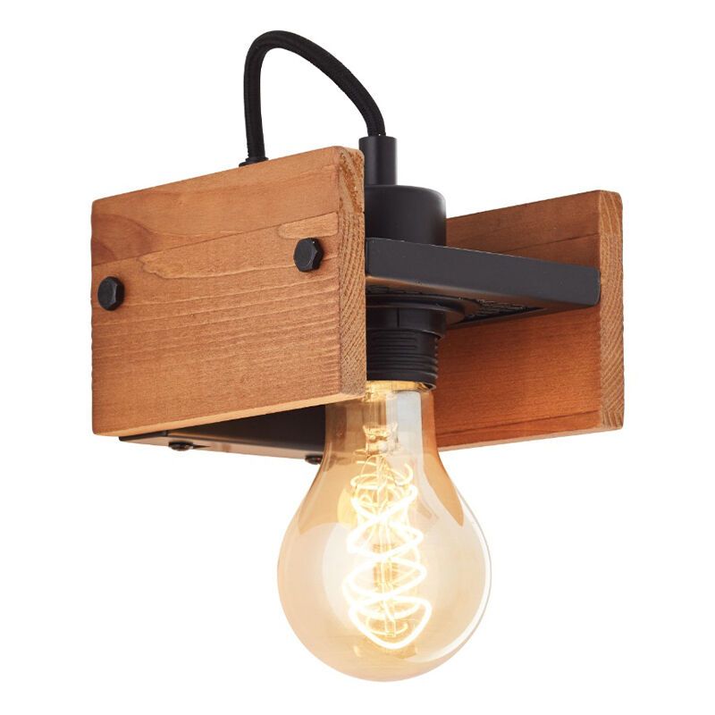 Drewniany kinkiet brązowy, Rasha Drewniany kinkiet brązowy, Rasha