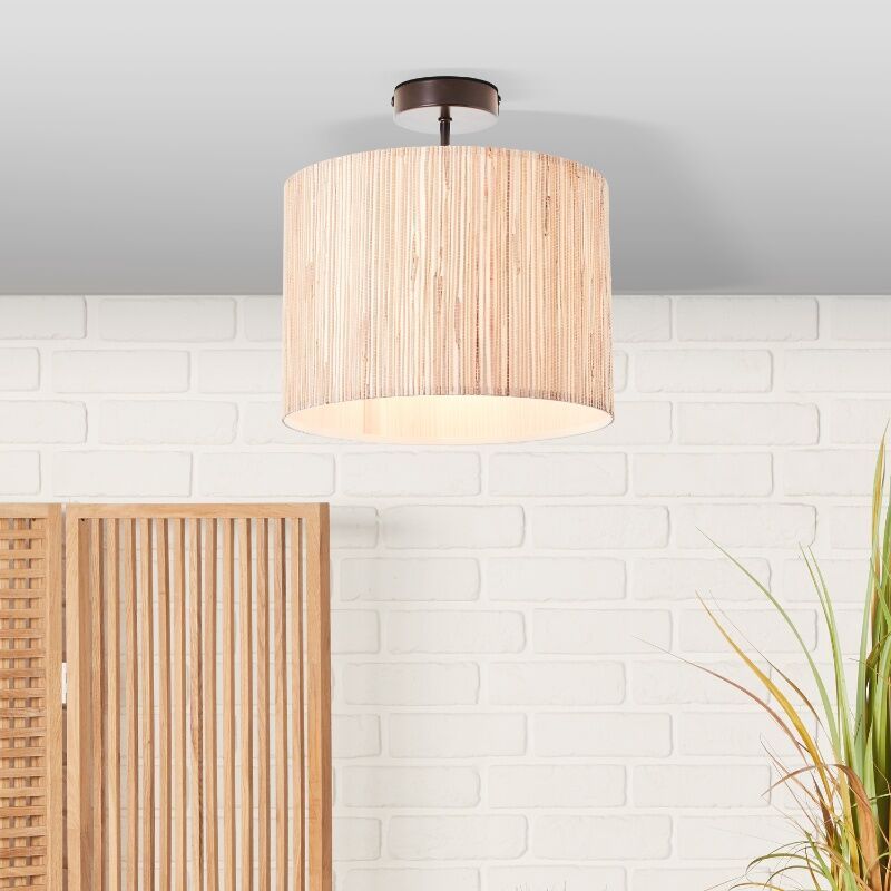 Rustykalna lampa sufitowa beżowa, Wenda Rustykalna lampa sufitowa beżowa, Wenda