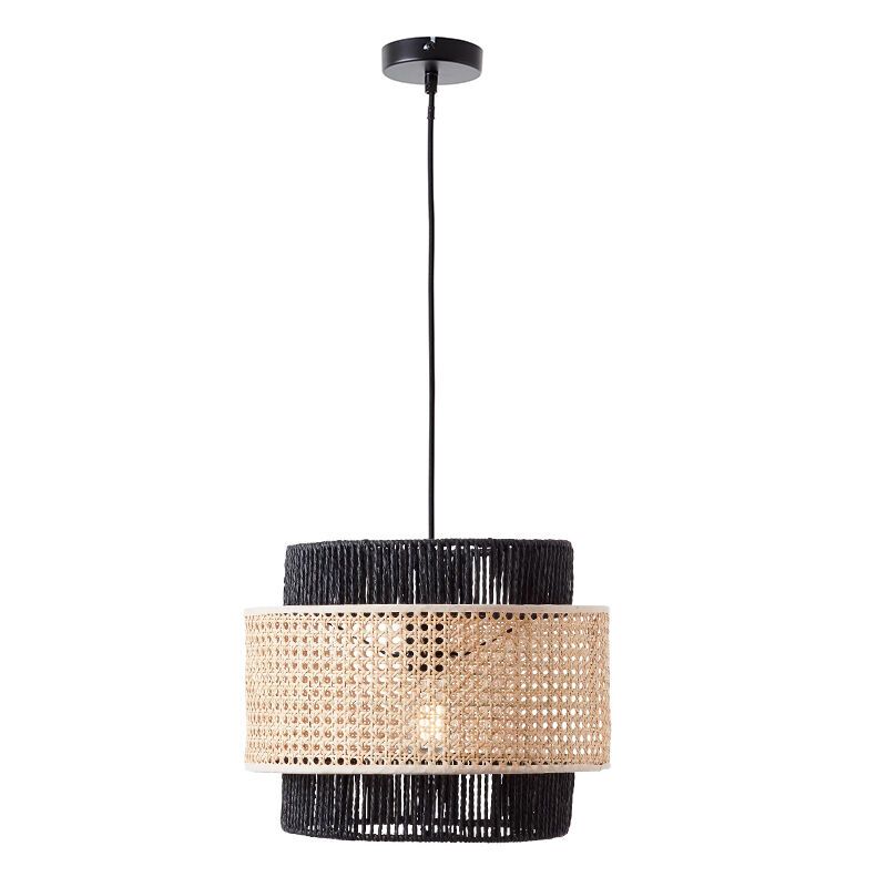 Rattanowa lampa wisząca beżowa, Quirien Rattanowa lampa wisząca beżowa, Quirien