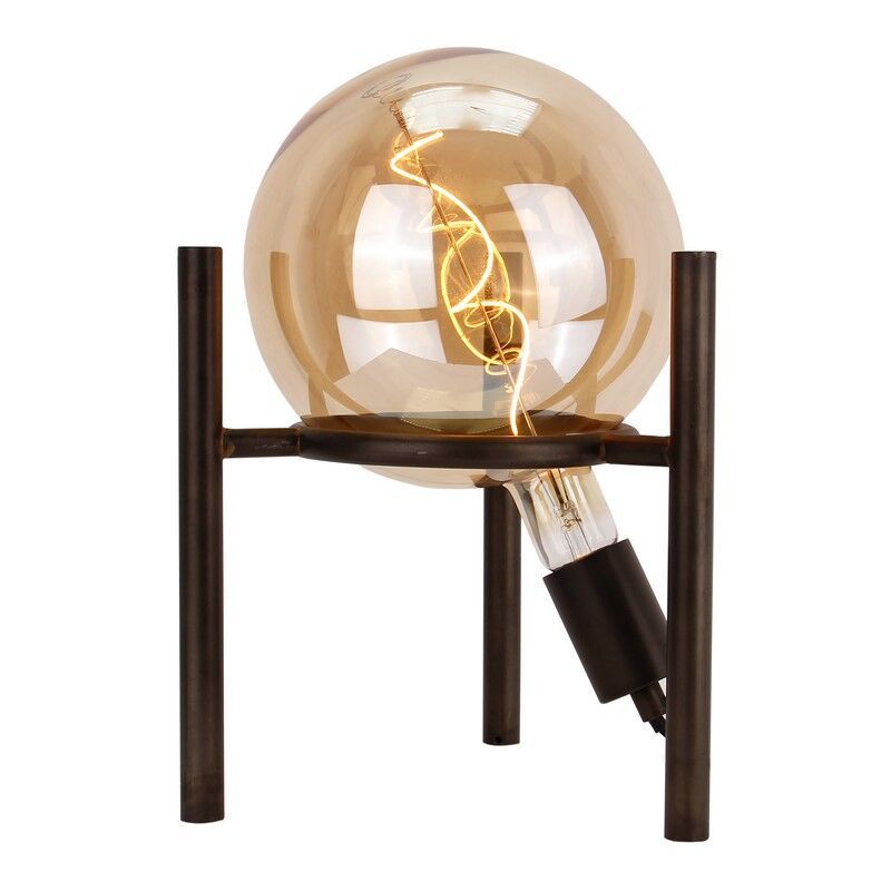 Retro lampa stołowa czarna, Alvin, z przełącznik