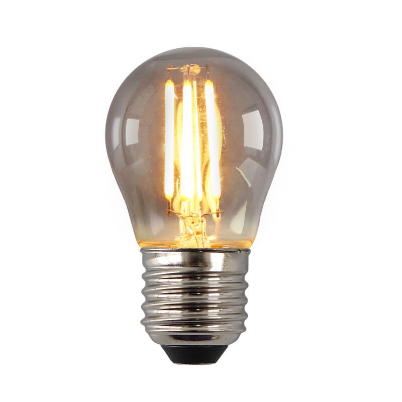 Ściemnialna żarówka LED Olucia E27, P45, 3w, przydymione szkło, 2200k