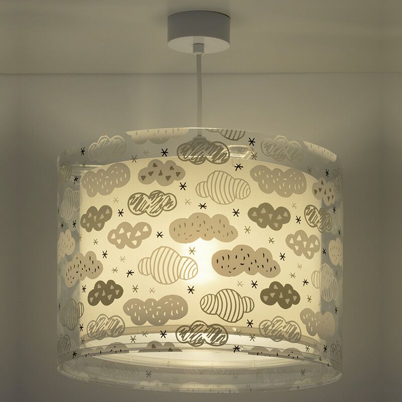 Szara lampa wisząca dla dzieci plastikowa, Clouds Szara lampa wisząca dla dzieci plastikowa, Clouds